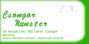 csongor munster business card